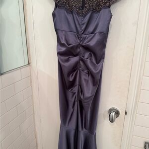 Xscape Lavender Satin Dress